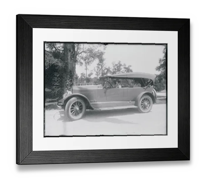 Framed Print : Society Members Riding in an Automobile Framed Print : Society Members Riding in an Automobile