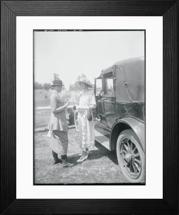 Framed Print : Socialite Chatting with a Colleague Framed Print : Socialite Chatting with a Colleague