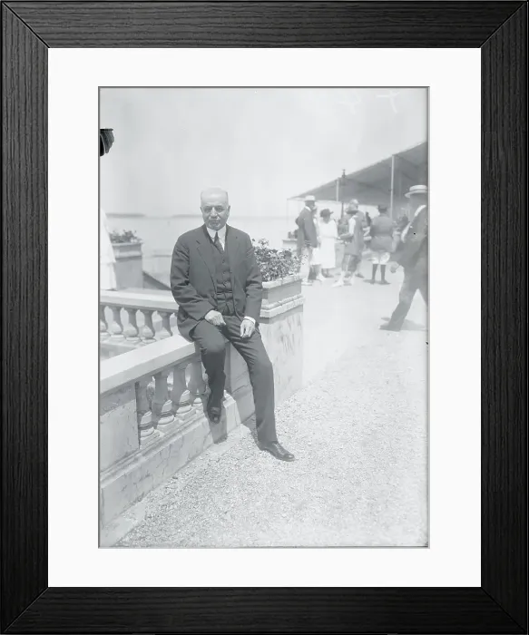 Framed Print : George Cortelyou Resting on a Balcony Ledge Framed Print : George Cortelyou Resting on a Balcony Ledge