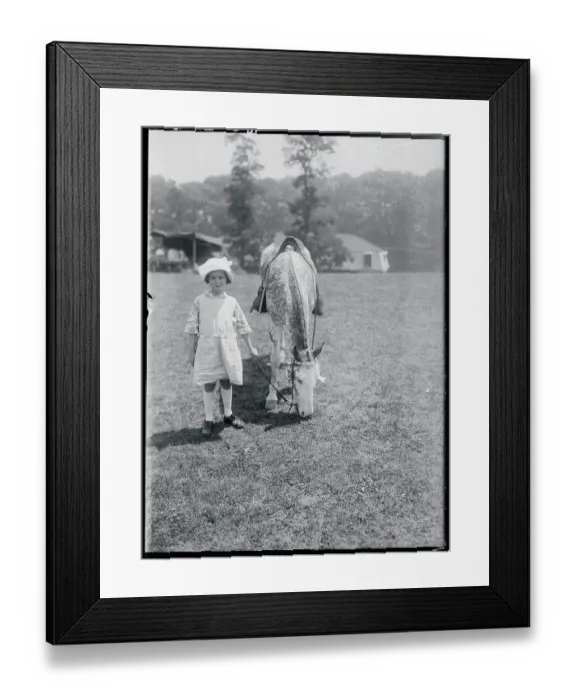 Framed Print : Socialite Holding Her Horse's Bridle Framed Print : Socialite Holding Her Horse's Bridle