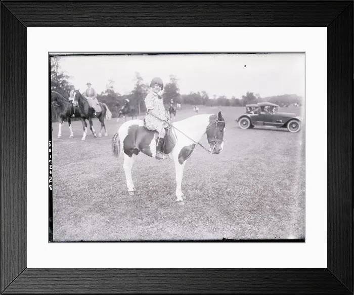 Framed Print : Girl Atop a Horse Framed Print : Girl Atop a Horse