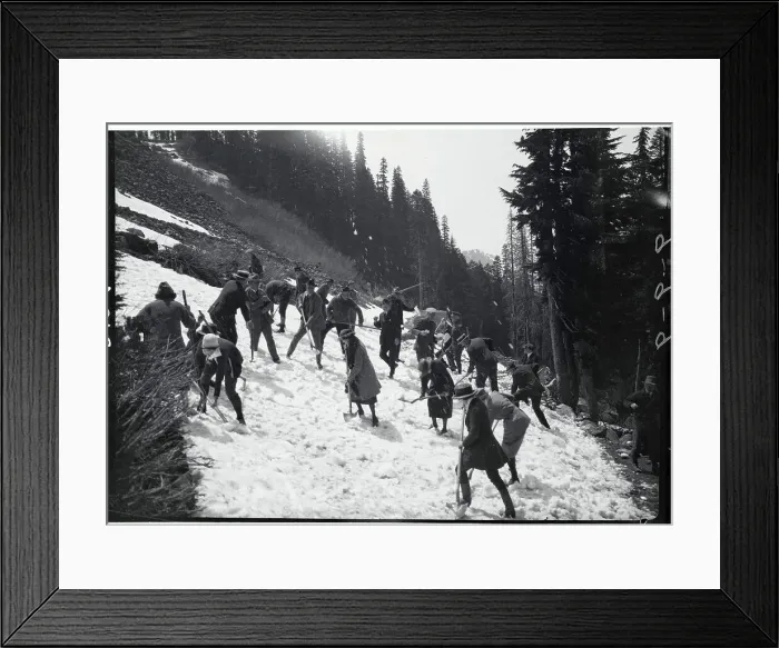 Framed Print : People Clearing Roads Framed Print : People Clearing Roads