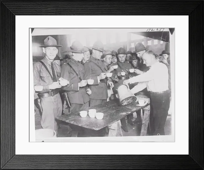 Framed Print : Military Officers Having Their Coffee Together Framed Print : Military Officers Having Their Coffee Together