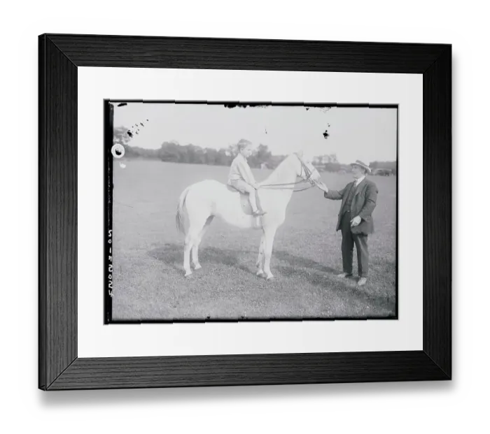 Framed Print : Boy Riding a Horse Framed Print : Boy Riding a Horse