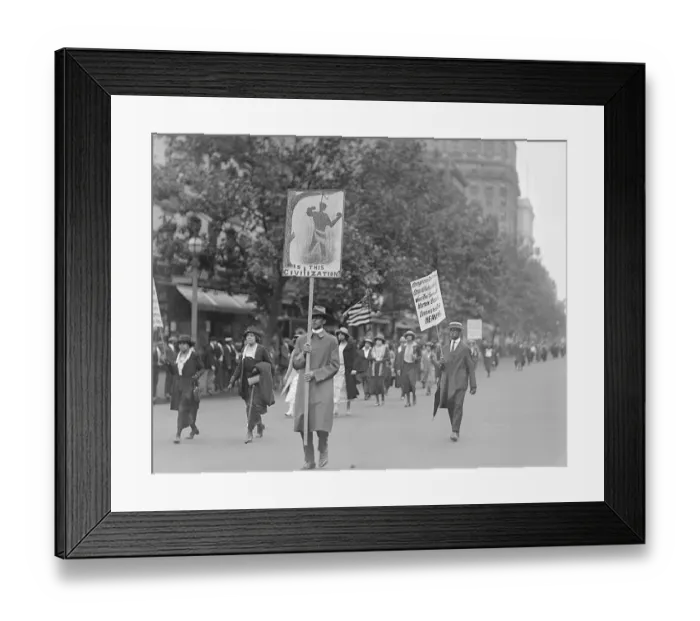Framed Print : Protesters Against Lynching Marching in Parade
