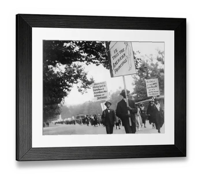 Framed Print : Blacks March Against Lynching Framed Print : Blacks March Against Lynching