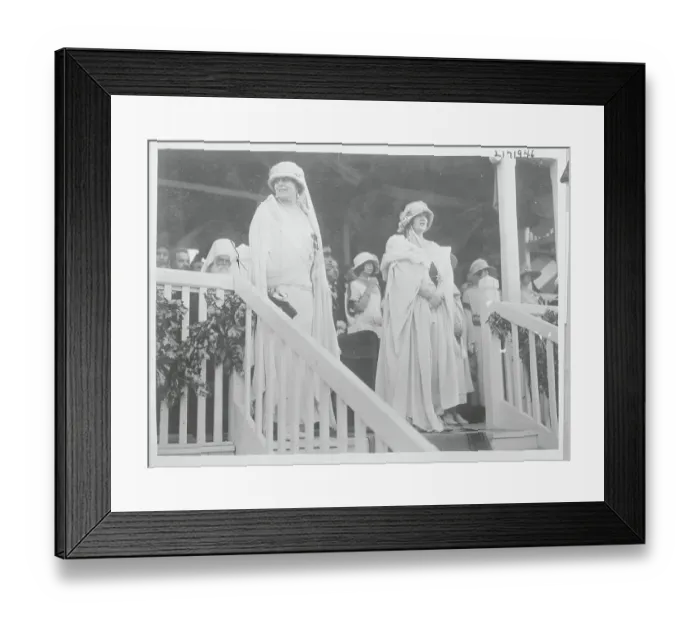 Framed Print : Female Royalty Pausing on Balcony