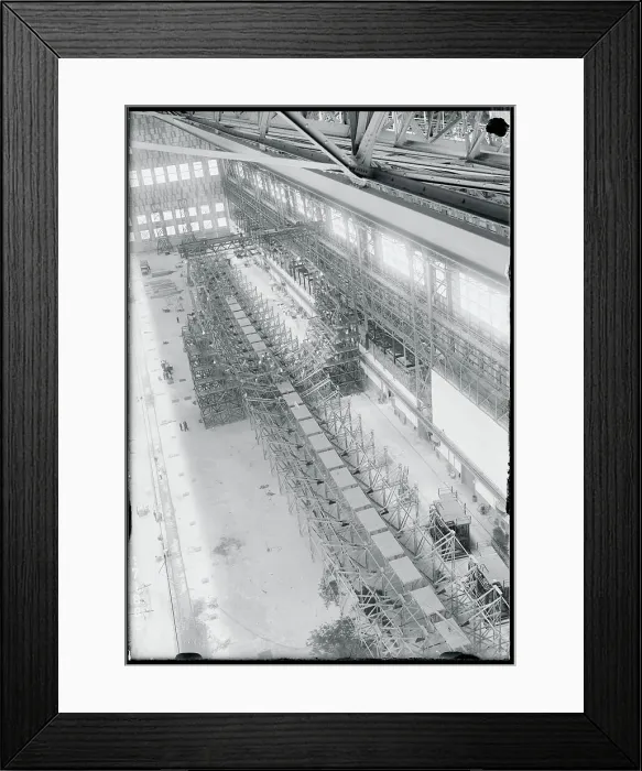 Framed Print : Work Site for Air Ship