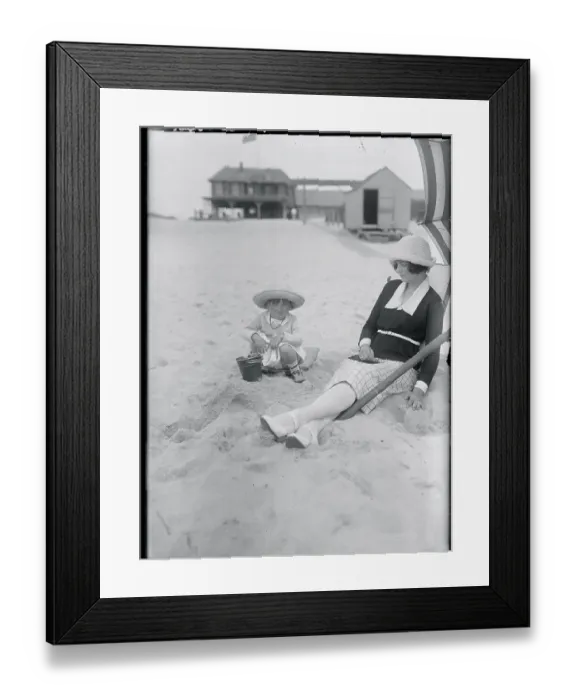 Framed Print : Girl Playing in the Sand Framed Print : Girl Playing in the Sand