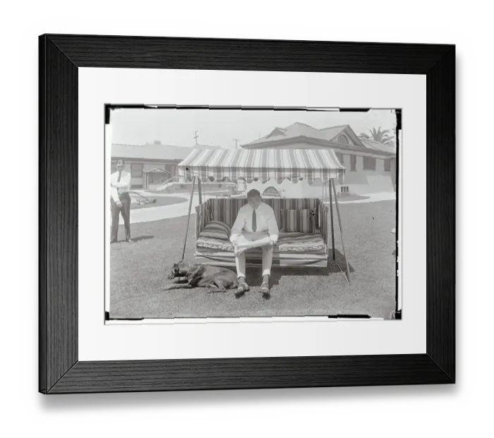 Framed Print : Jack Dempsey Reading Framed Print : Jack Dempsey Reading