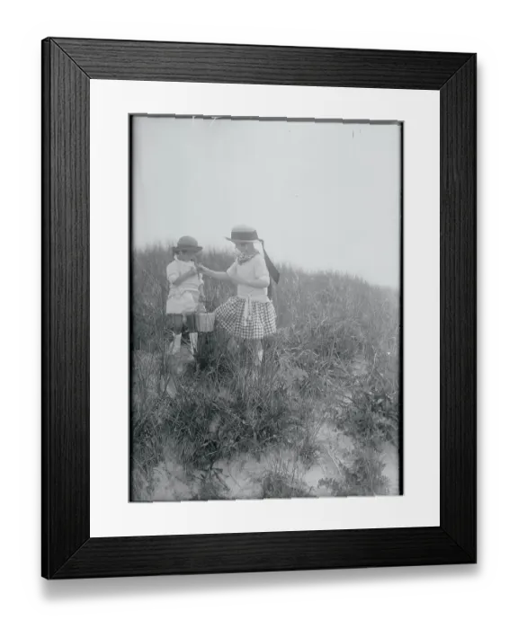Framed Print : Children Collecting Flowers Framed Print : Children Collecting Flowers