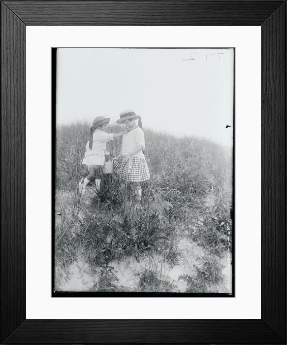 Framed Print : Children Collecting Flowers Framed Print : Children Collecting Flowers
