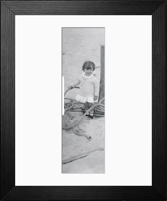 Framed Print : Girl Playing on the Beach Framed Print : Girl Playing on the Beach
