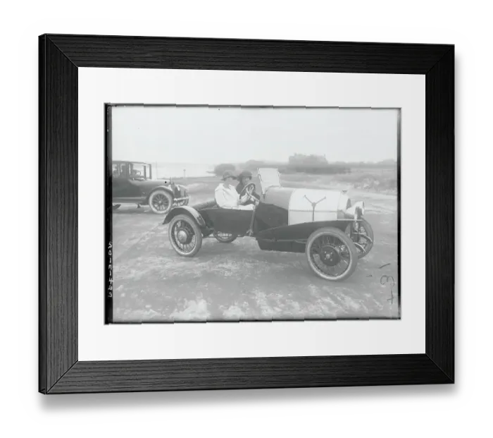 Framed Print : Socialite Couple Riding in Their Car Framed Print : Socialite Couple Riding in Their Car