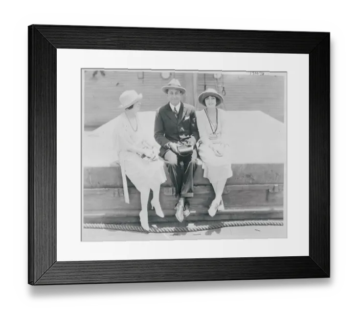 Framed Print : James de Rothschild Posing with Colleagues Framed Print : James de Rothschild Posing with Colleagues