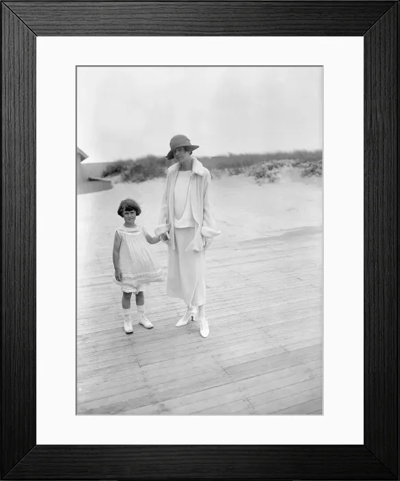 Framed Print : Society Mother with Daughter Framed Print : Society Mother with Daughter