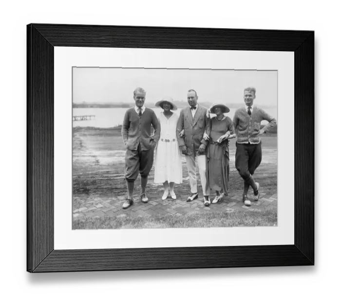 Framed Print : Society Friends Posing Together Framed Print : Society Friends Posing Together