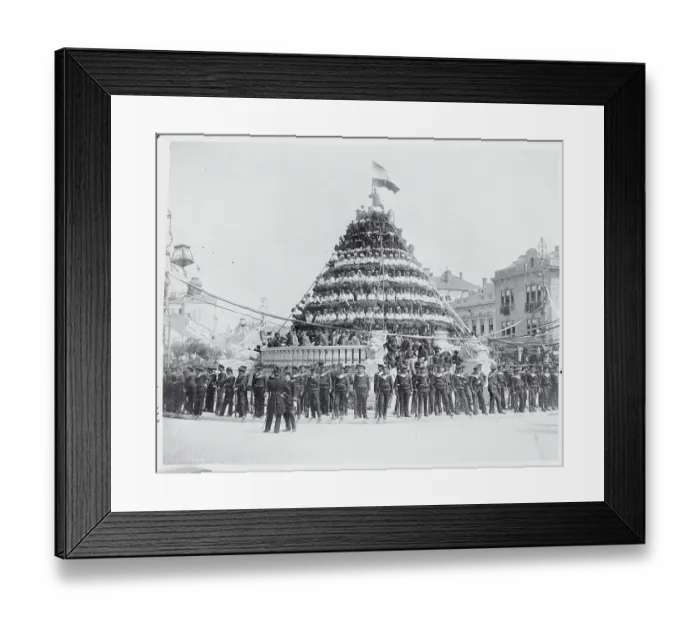 Framed Print : People Forming Cone Shaped Group Framed Print : People Forming Cone Shaped Group