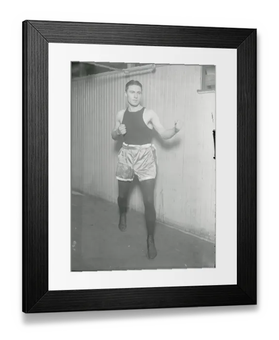 Framed Print : Tommy Loughran Posing in Boxer's Stance Framed Print : Tommy Loughran Posing in Boxer's Stance