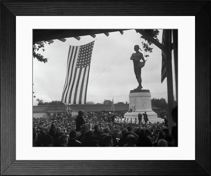 Framed Print : President Harding Dedicating Large Statue Framed Print : President Harding Dedicating Large Statue