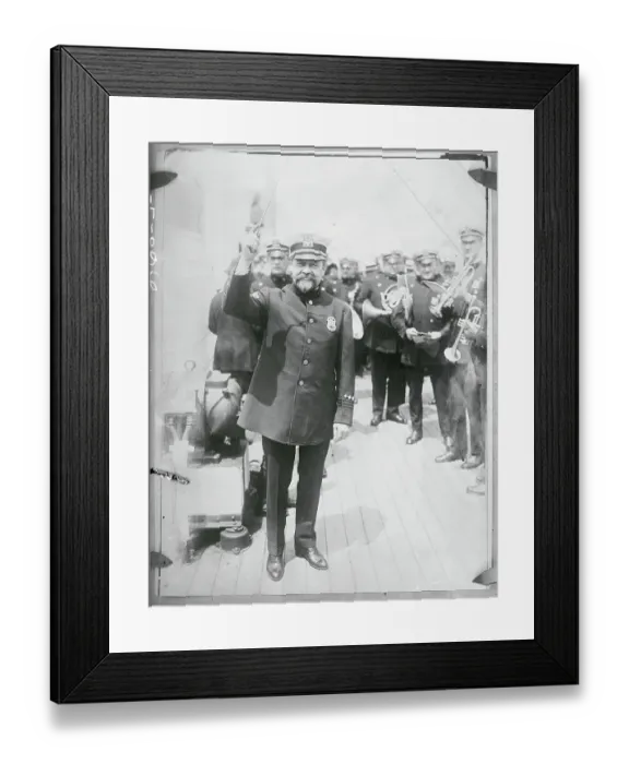 Framed Print : Commissioner Leading Police Band Framed Print : Commissioner Leading Police Band