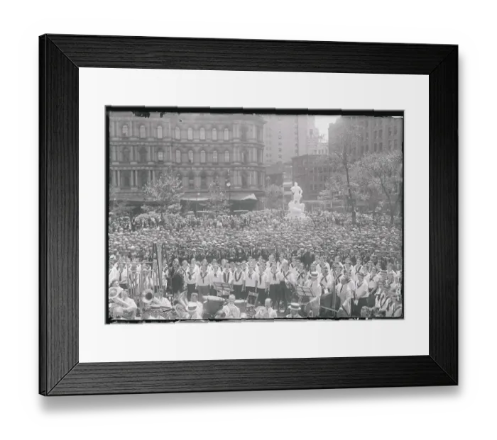 Framed Print : Spectators and Uniformed Choir Outdoor Framed Print : Spectators and Uniformed Choir Outdoor