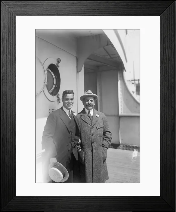 Framed Print : Felix Warburg Posing with Son Framed Print : Felix Warburg Posing with Son