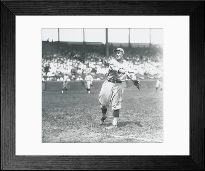Framed Print : George Burns Throwing a Baseball Framed Print : George Burns Throwing a Baseball