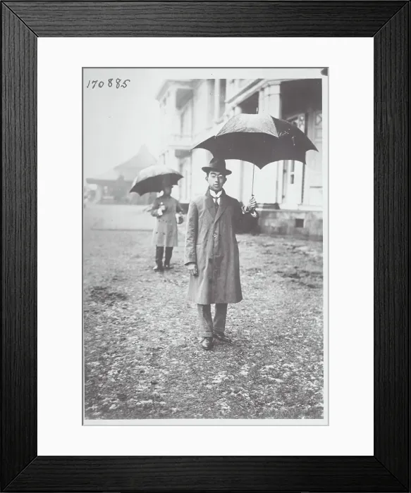 Framed Print : Prince of Regent of Japan Under Umbrella Framed Print : Prince of Regent of Japan Under Umbrella