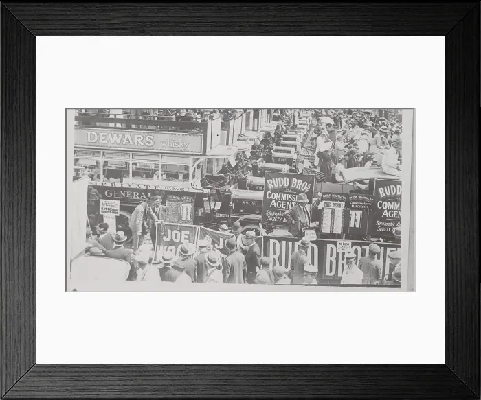 Framed Print : People at Epsom Downs to Watch Derby Framed Print : People at Epsom Downs to Watch Derby