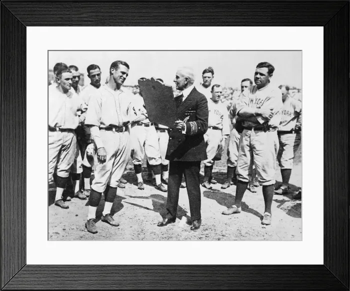 Framed Print : George Sisler Receiving Baseball Award