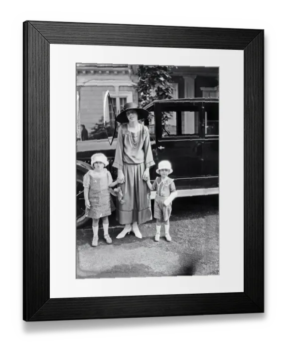 Framed Print : Mrs. Morgan Belmont and Children