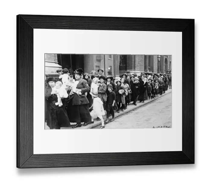Framed Print : Line of Displaced Families Framed Print : Line of Displaced Families