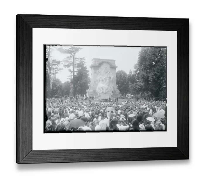 Framed Print : Large Crowd at Military Memorial Dedication Framed Print : Large Crowd at Military Memorial Dedication