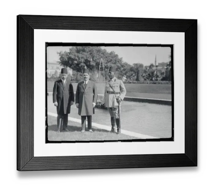 Framed Print : Prince Fouad and King Chamberlain