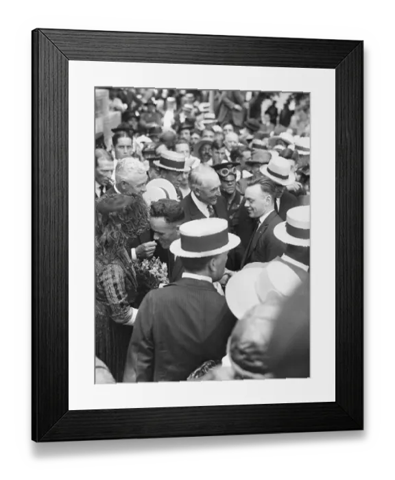 Framed Print : Warren G. Harding Surrounded by Crowd Framed Print : Warren G. Harding Surrounded by Crowd