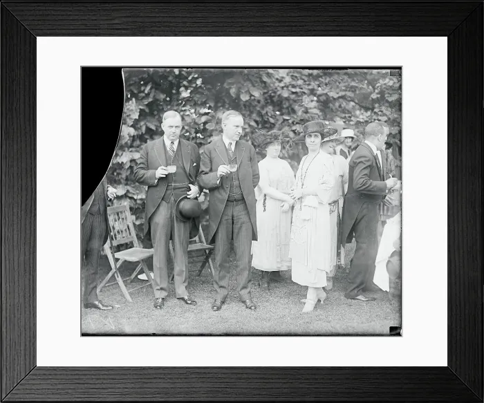 Framed Print : Veterans Officer with Vice President and Mrs. Coolidge Framed Print : Veterans Officer with Vice President and Mrs. Coolidge