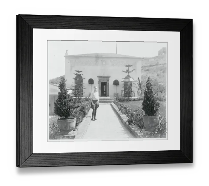 Framed Print : Casson Ferguson Posing Outside His House