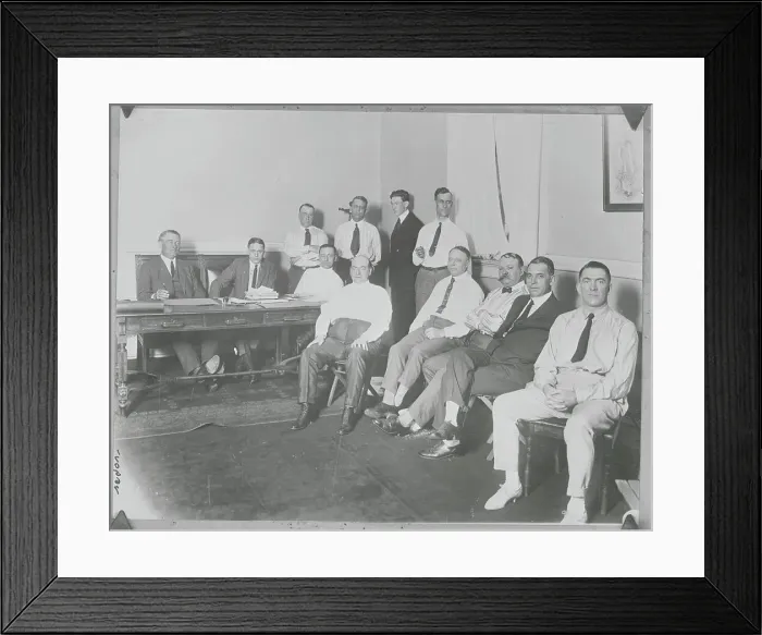 Framed Print : RailwayUnion Leaders at Meeting Framed Print : RailwayUnion Leaders at Meeting