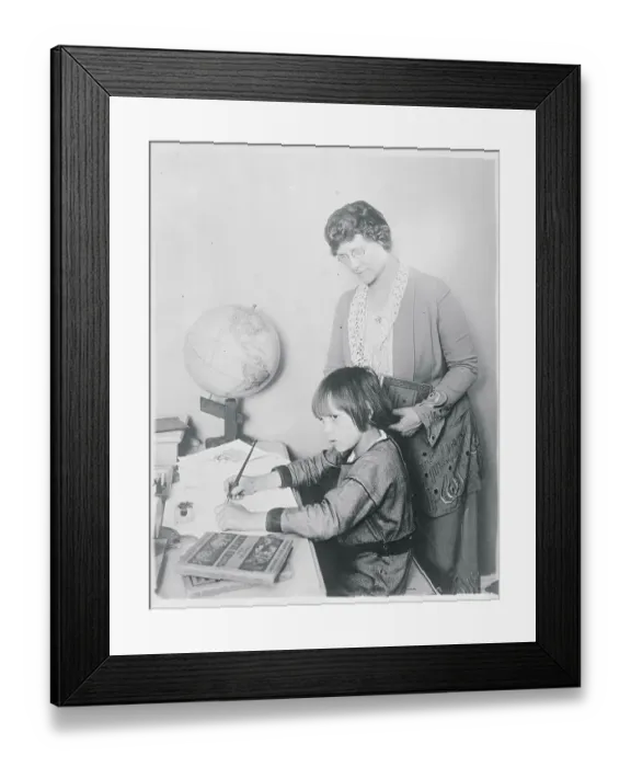 Framed Print : Teacher Tutoring Jackie Coogan Framed Print : Teacher Tutoring Jackie Coogan