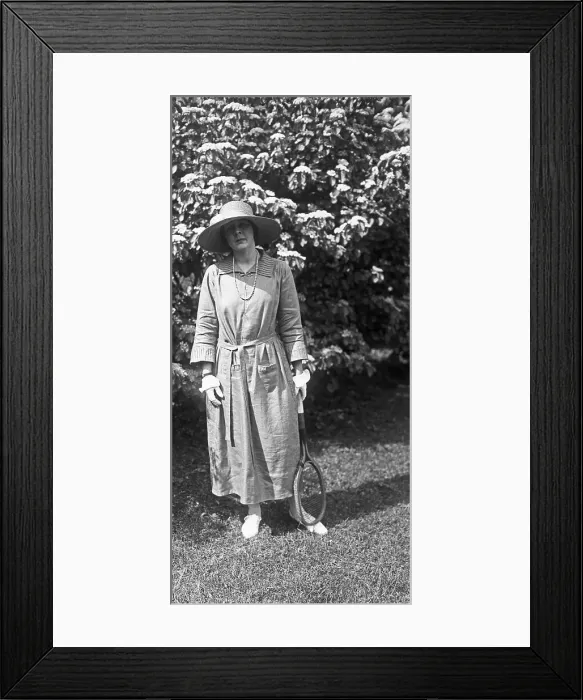 Framed Print : Ethel Carhart Holding Tennis Racket Framed Print : Ethel Carhart Holding Tennis Racket
