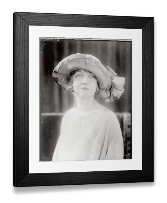 Framed Print : Model Wearing Wide Brim Hat Framed Print : Model Wearing Wide Brim Hat