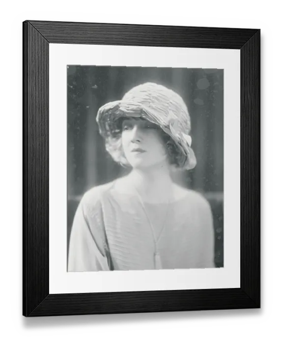 Framed Print : Model Wearing Wide Brim Hat Framed Print : Model Wearing Wide Brim Hat