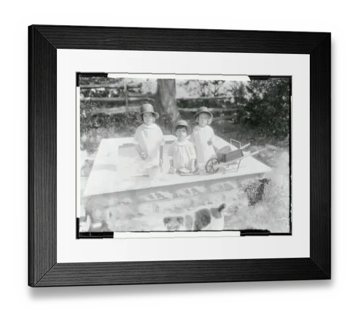 Framed Print : Society Children Posing for Picture Framed Print : Society Children Posing for Picture