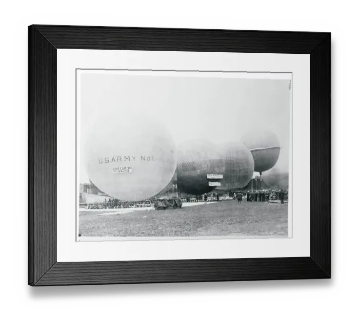 Framed Print : View of Balloons Starting Race Framed Print : View of Balloons Starting Race