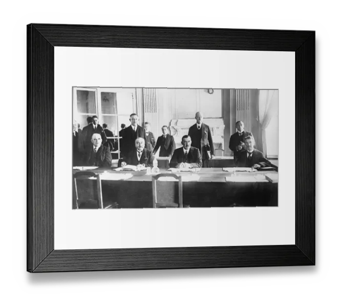 Framed Print : J.P. Morgan with French Bankers Framed Print : J.P. Morgan with French Bankers