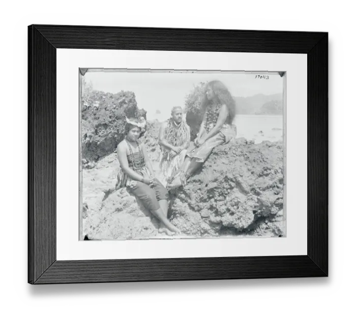 Framed Print : Tahiti Natives