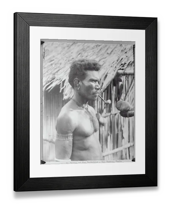 Framed Print : Tribal Man from Island