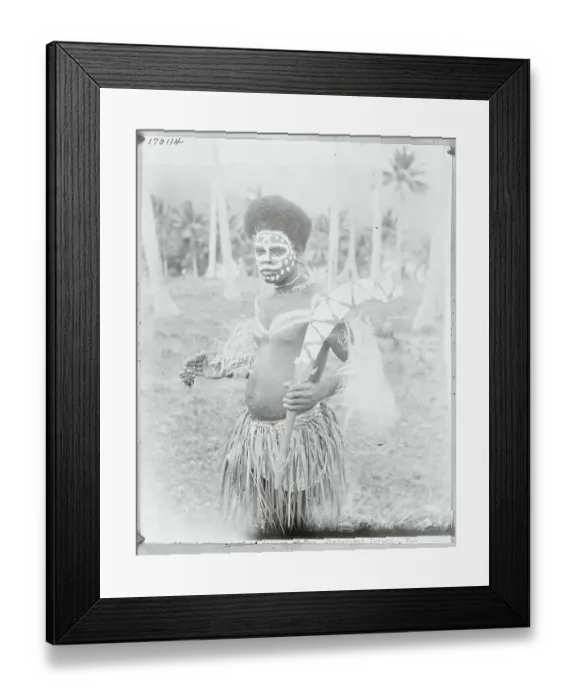Framed Print : Tribal Dancer from Island Framed Print : Tribal Dancer from Island