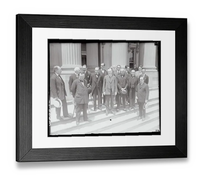 Framed Print : Calvin Coolidge Entertaining Delegates